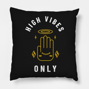 High vibes yoga lover Pillow