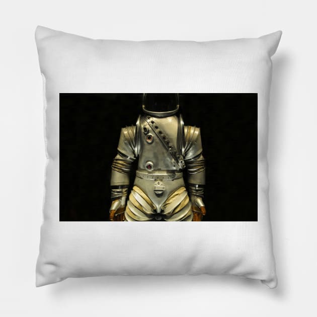 Retro Astronaut Pillow by dltphoto