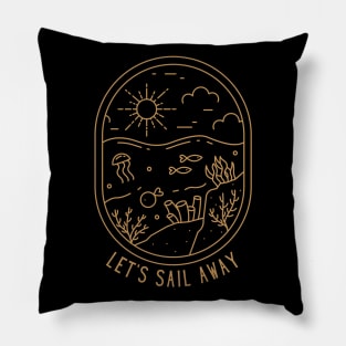 Let's Sail Away Pillow