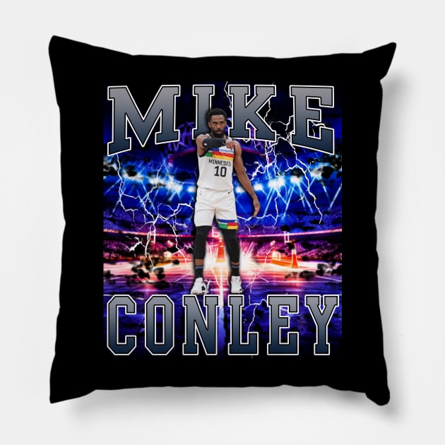 Mike Conley Pillow by Gojes Art