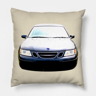 Saab 9-3 OG 1st generation classic car high contrast Pillow