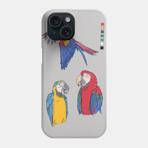 Parrots Phone Case by IndiasIllustrations