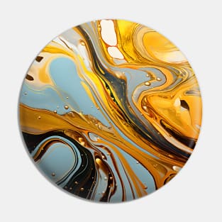 Amber Waves Fluid Abstract Pin