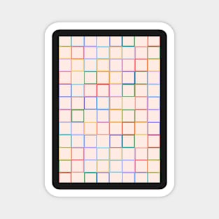 70s retro squared pattern Magnet