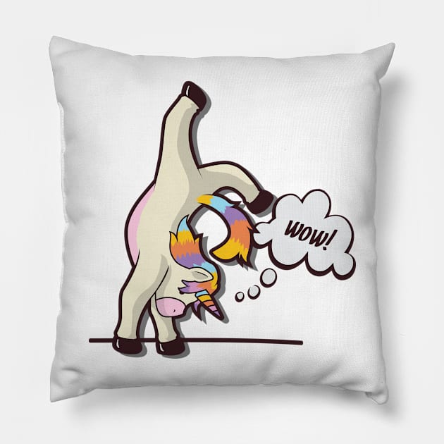 Unicorn Gymnastics Contortionist Shirt Unicorn Sports Shirt Pillow by TellingTales