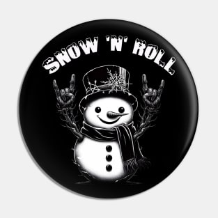Cute Metalhead Snowman Pin