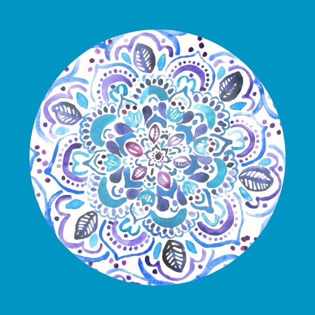 The Blues - Watercolour Mandala by tangerinetane