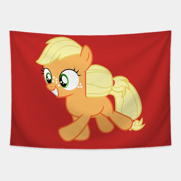 Excited filly Applejack Tapestry by CloudyGlow