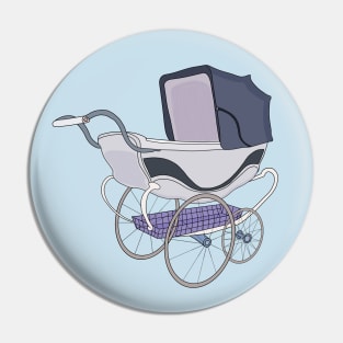 Antique Baby Carriage Vintage Pin