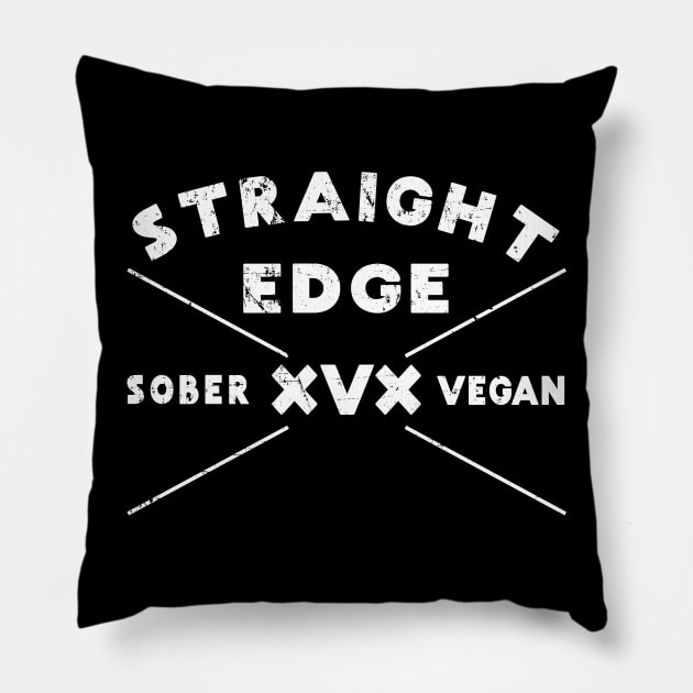 Vegan Straight Edge: XVX Sober Vegan Pillow by shirtonaut