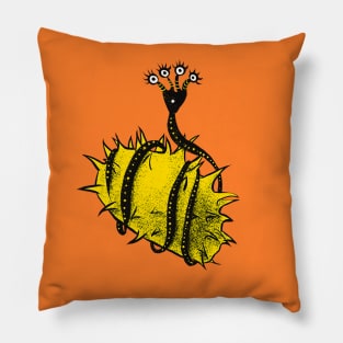 Funny Worm And Chestnut Shell Pillow