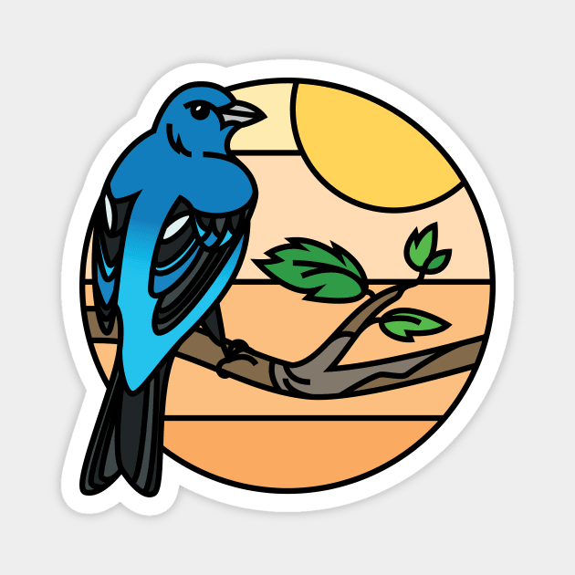 Indigo Bunting Magnet by Joe Gottli