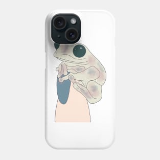 tree frog on a finger Phone Case