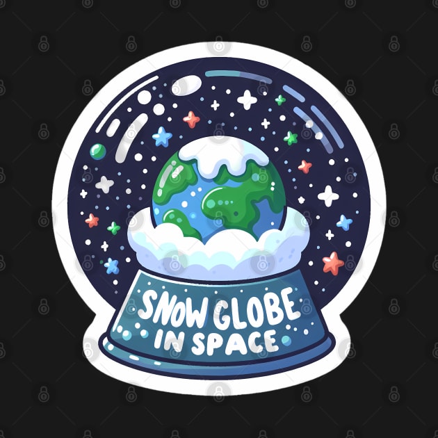 Snow Globe in Space by STICKERSPRITZ