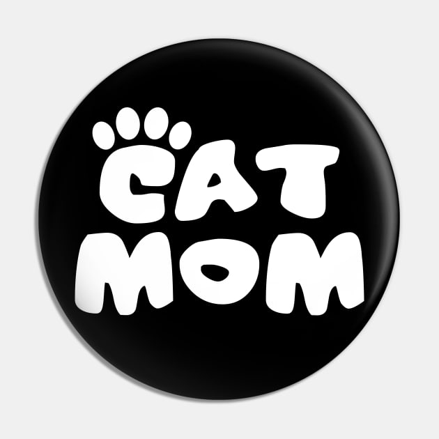 Cat Mom Logo Pin by BoneheadGraphix