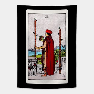 Card #23 - Two Of Wands - Rider Waite Smith Tarot Tapestry