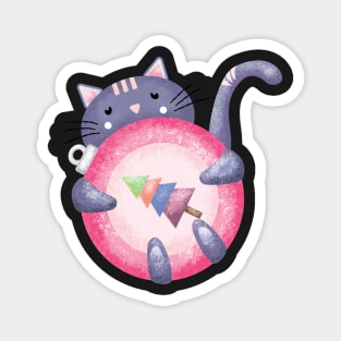 Cat meow christmas Magnet