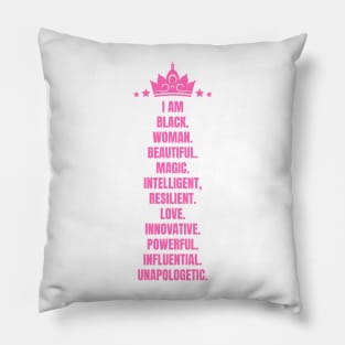 I Am A Powerful Black Woman | African American | Black Queen Pillow