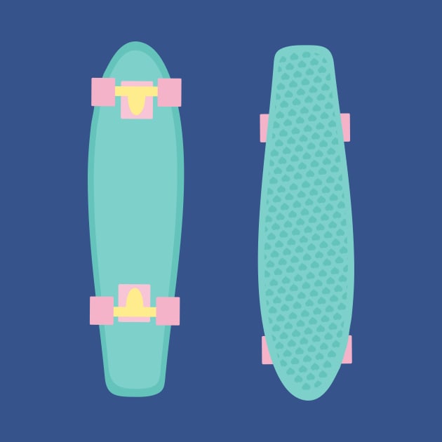 Pastel Turquoise Skateboard by XOOXOO