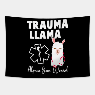 Funny Trauma Llama Alpaca Your Wound Nurse Tapestry