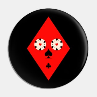 Poker Face Pin