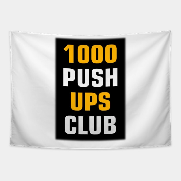 1000 push ups club workout Tapestry by Chandan