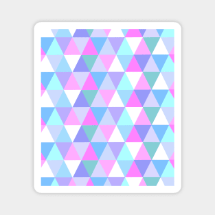 Pastel Geometric Art Pink and Blue Magnet