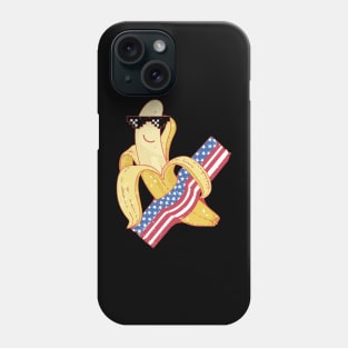 Proud to be an American 4th of July Banana Meme Phone Case