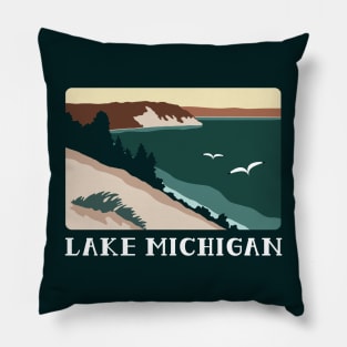 Lake Michigan Minimalist Pillow