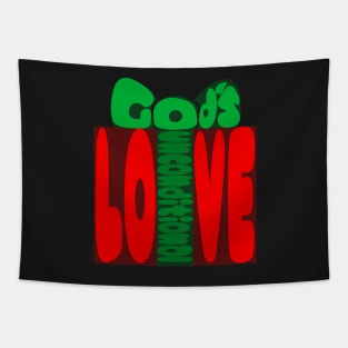 God's Unconditional Love Word Art Present Tapestry