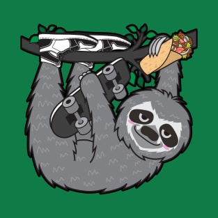 Skater Sloth Kebab T-Shirt