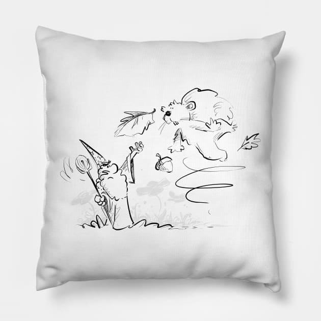 Wizard Gnome Pillow by Jason's Doodles