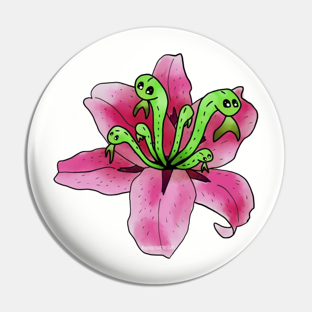 Cobra Lily Pin by nonbeenarydesigns