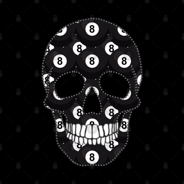 8 Ball Skull by Nuletto