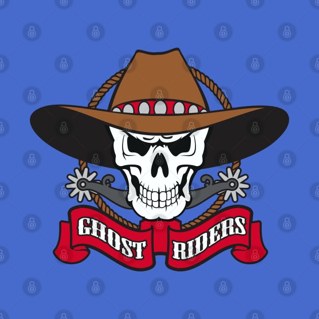 Ghost Riders Baseball Logo by DavesTees