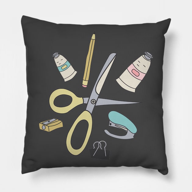 Drawing Tools Pillow by novaya