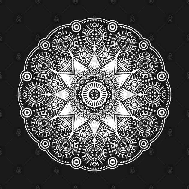 Mind's Eye Mandala in White by wickedpretty