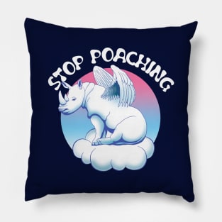 Stop Poaching Rhino Pillow