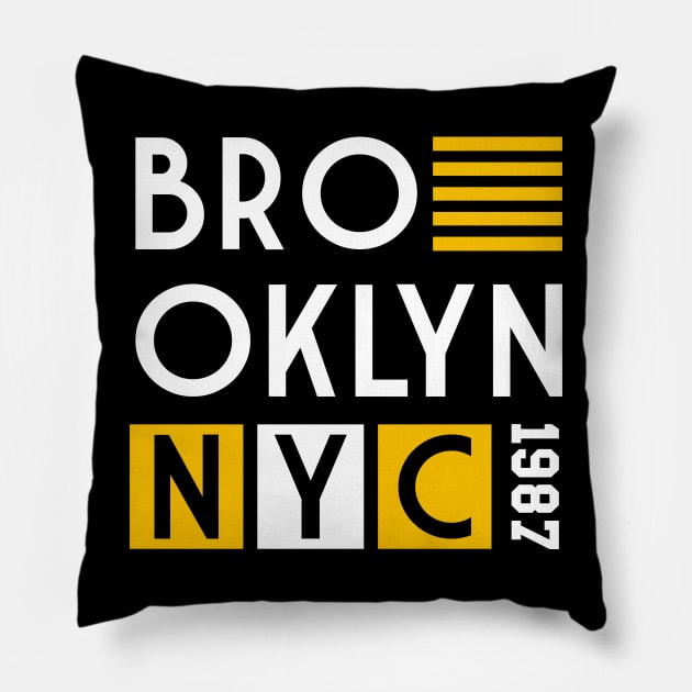 brooklyn nyc 1987 Pillow by Tekate