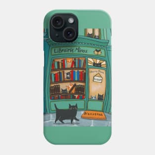 Librairie Minou Cats Bookstore Phone Case
