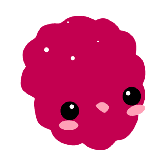 Happy Kawaii Raspberry Smiley Face Emoticon by AnotherOne