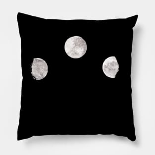 moon phases in watercolor Pillow