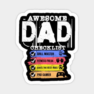 Awesome Dad Checklist Magnet