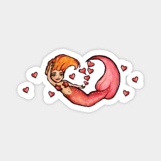 Redhead Mermaid Magnet