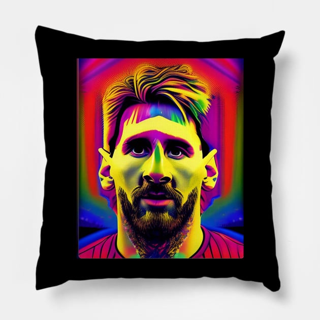 Lionel Messi Pillow by ninajiana