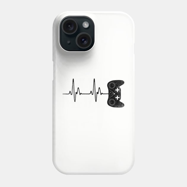 Gamer Heartbeat // Black Phone Case by Throbpeg