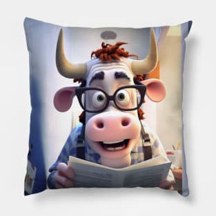 The Educated Bovine Pillow