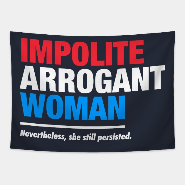 Impolite Arrogant Woman Tapestry by fishbiscuit