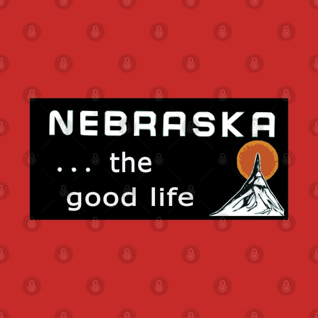 Nebraska sign - NE State Sign in black by smooshfaceutd