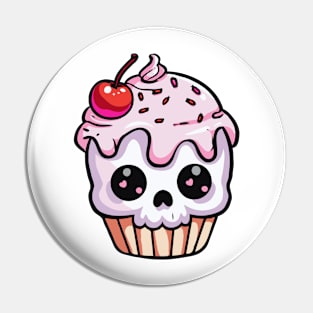 skull cupcake Pin